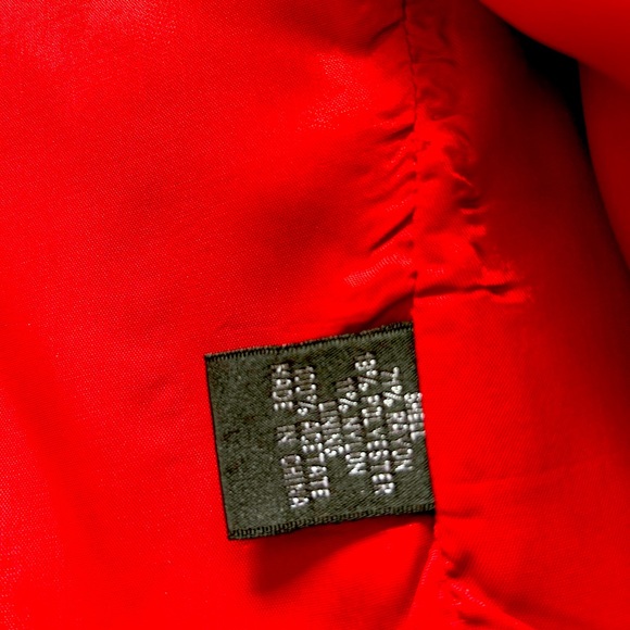 Never worn Bright red, raw silk look Jacket. - Picture 5 of 6